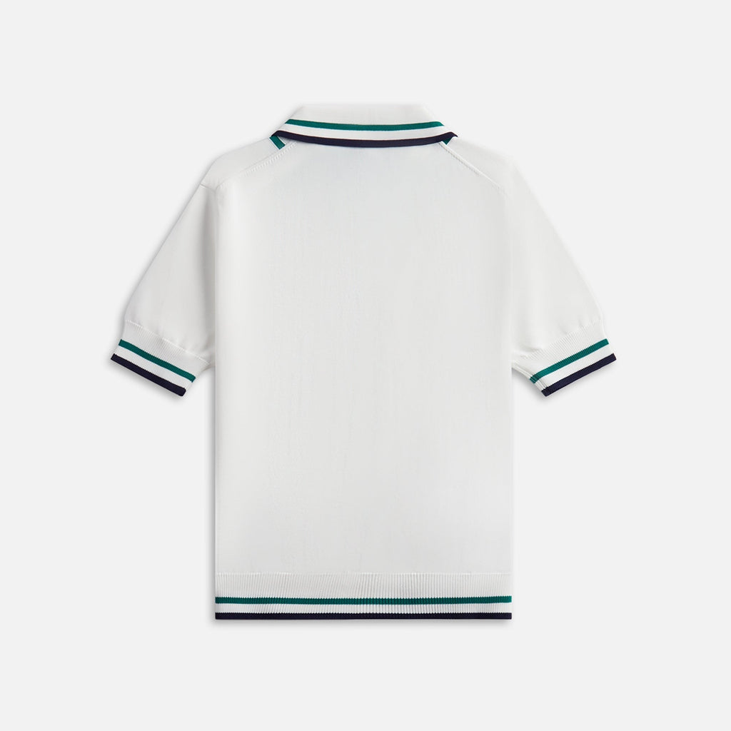 Casablanca Pointelle Tennis Polo - White