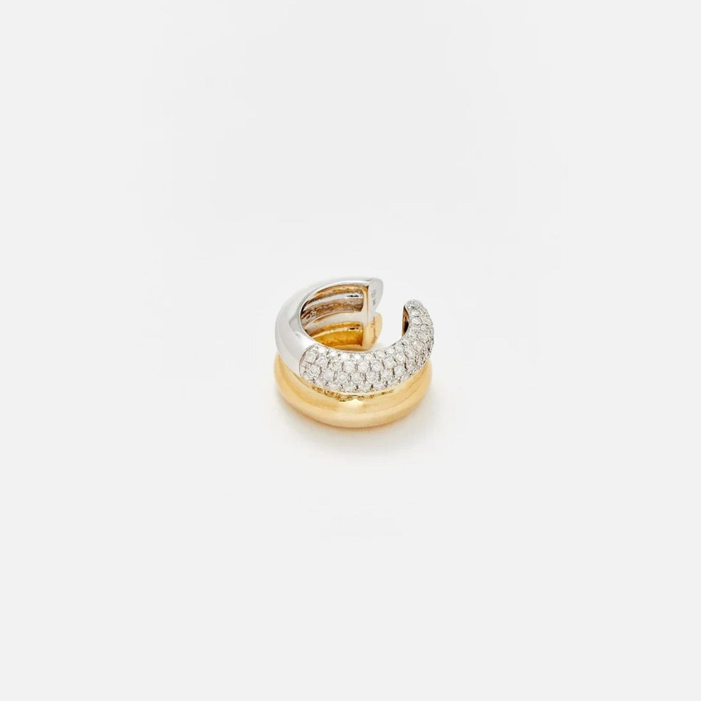 Yvonne Leon Clip Bouee Diamants - Yellow / White