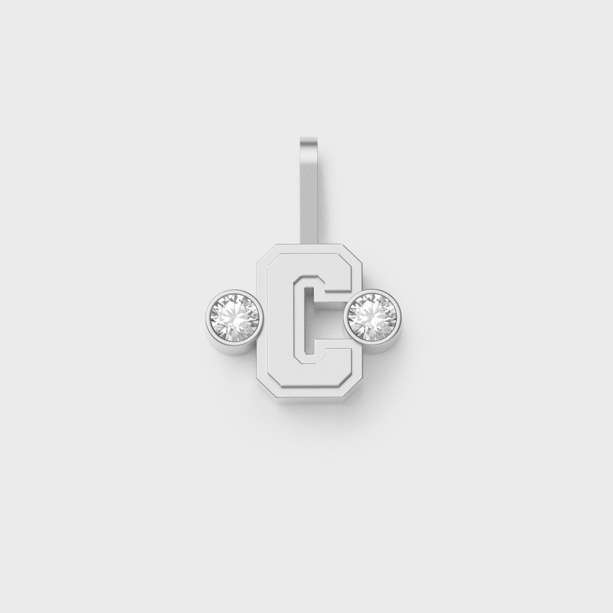 Greg Yuna Sÿlver Babÿ Umlaut Initial 'C' Pendant - Sterling Silver
