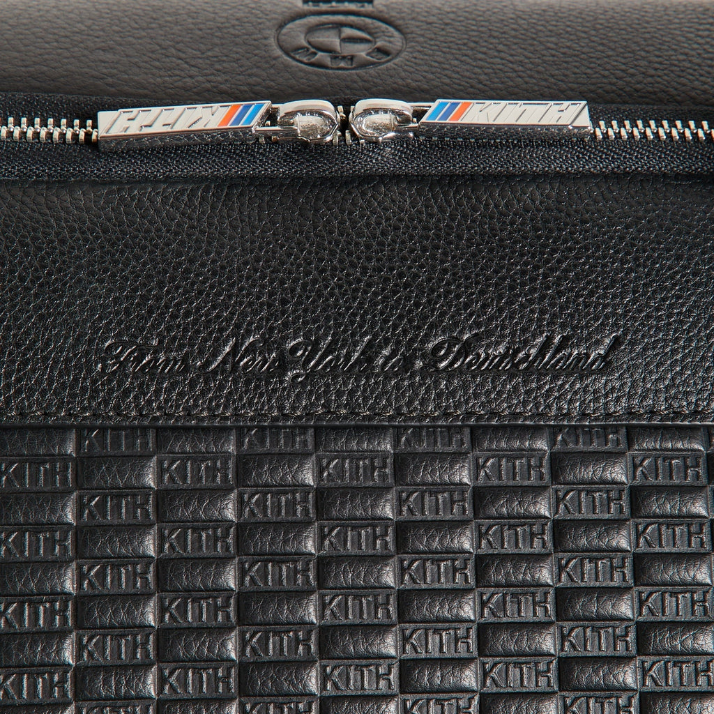 Kith for BMW Leather Travel Garment Duffle Bag - Black
