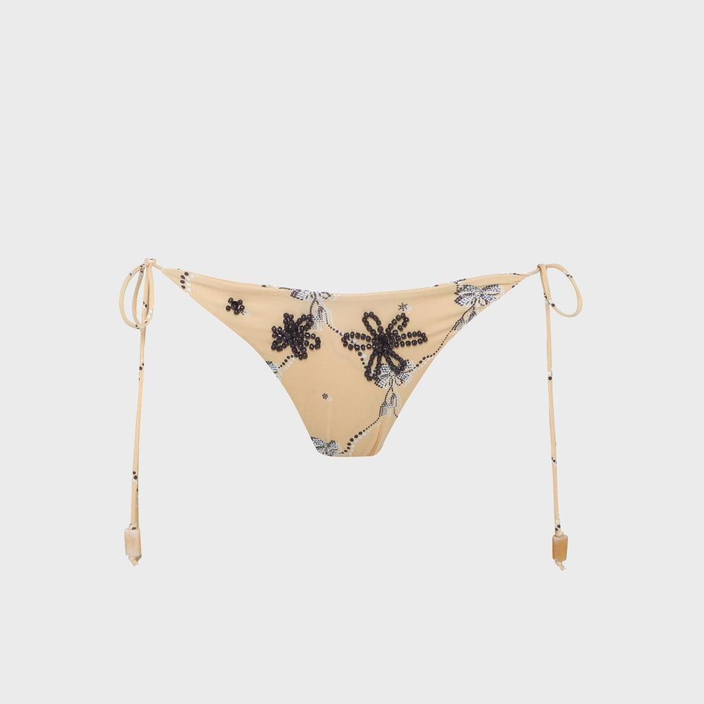 Siedres Rom Tie-Detailed Low-Rise Bikini Brief - Yellow