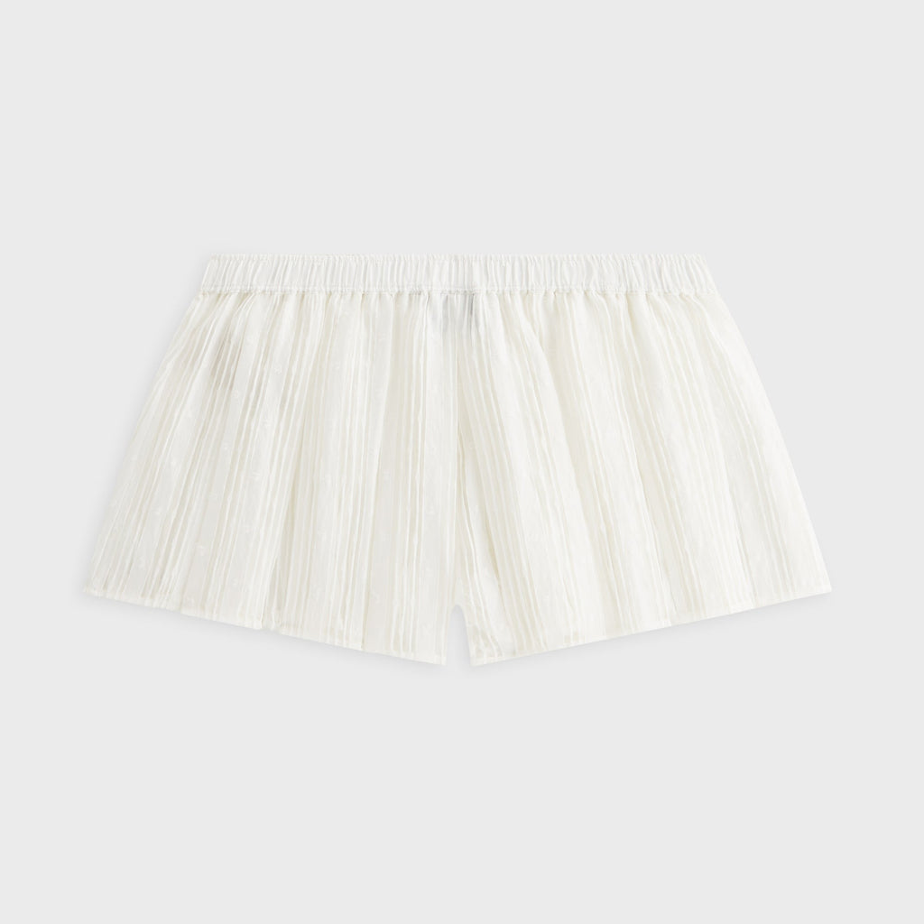 Kith Women Sashi Sheer Pleated Short - White