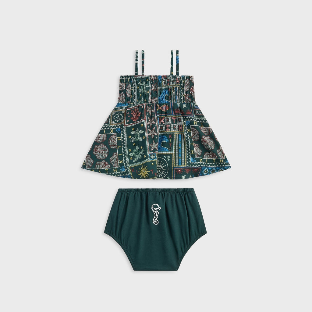 Kith Baby Beach Tile Dress Bloomer Set - Stadium