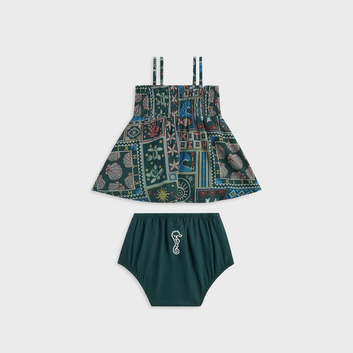 Kith Baby Beach Tile Dress Bloomer Set - Stadium