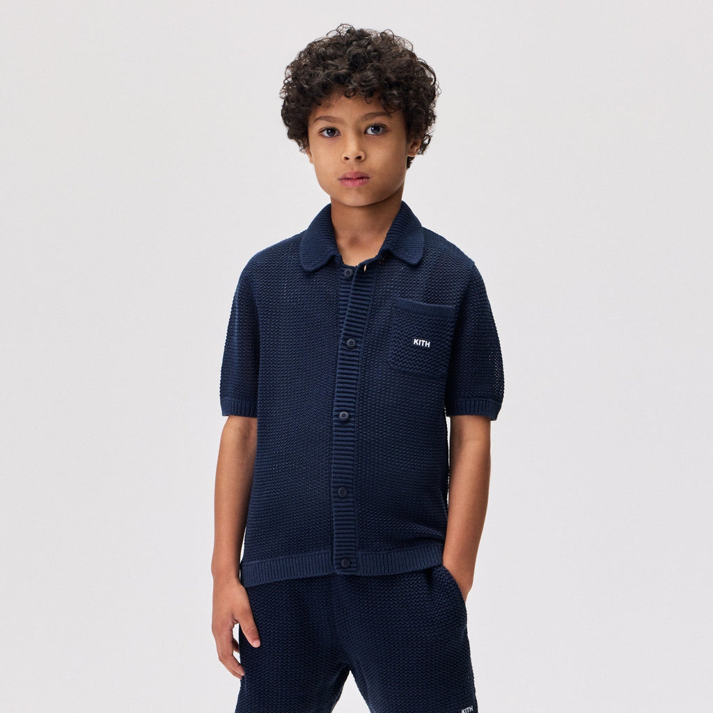 Kith Kids Textured Button Down Tilden Shirt - Nocturnal
