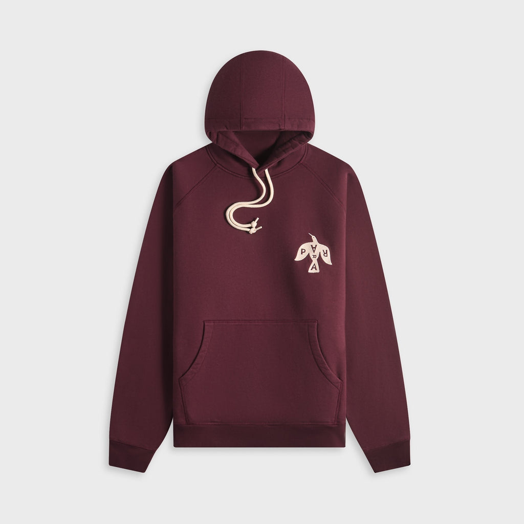 by Parra Crow Logo Hooded Sweatshirt - Dark Burgundy