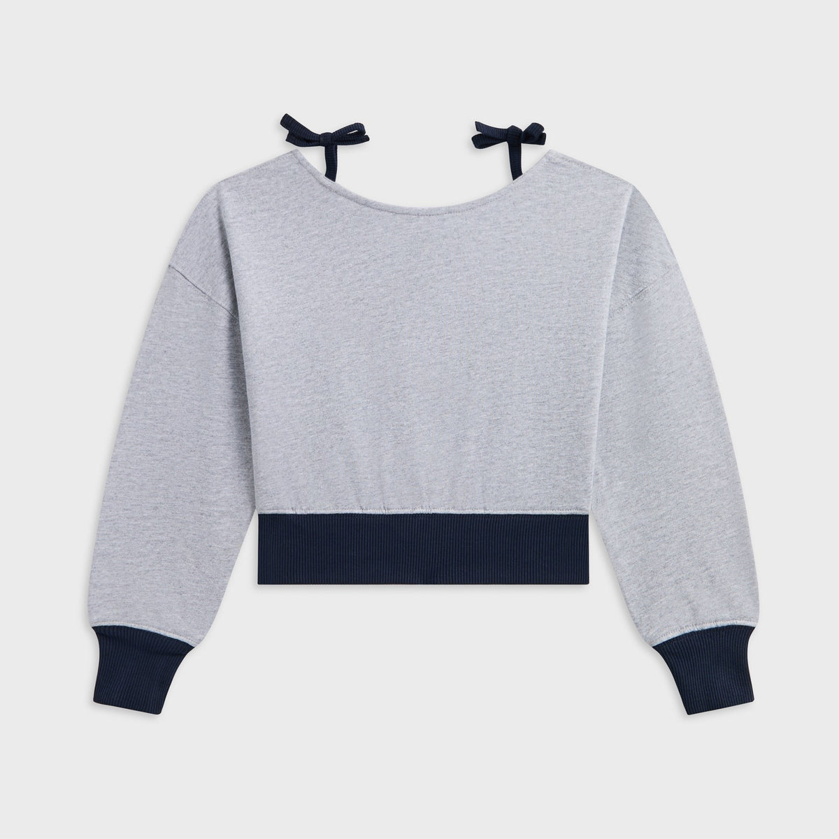 Kith Kids Tatyana Cropped Pullover - Medium Heather Grey