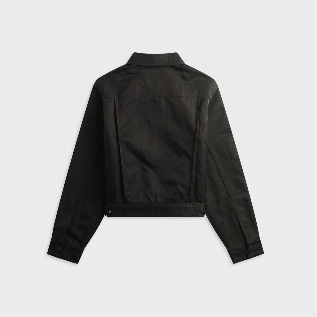 Essentials Textured Nylon Trucker Jacket - Vintage Black
