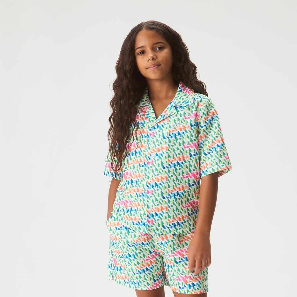 Kith Kids 3D Monogram Thompson Camp Swim Shirt - Peridot