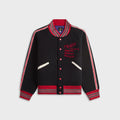 Needles Deconstructed Lettered Wool Melton Jacket - Black