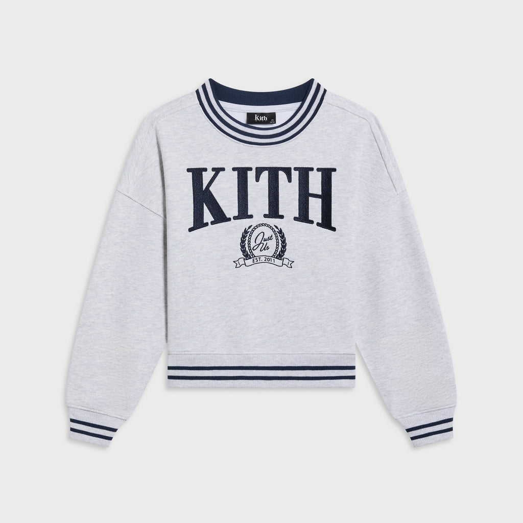 Kith Kids Collegiate Nelson Crewneck - Light Heather Grey - PH