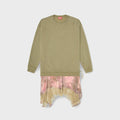 Diesel Sweatshirt With Chiffon And Lace Skirt Dress - Multi