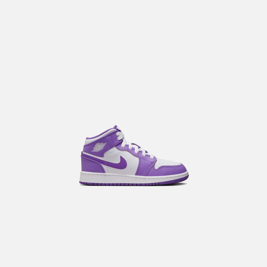 Nike Grade School Air Jordan 1 Mid - Purple Venom / White