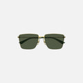 Bottega Veneta Metal Rimless Frame Sunglasses - Green