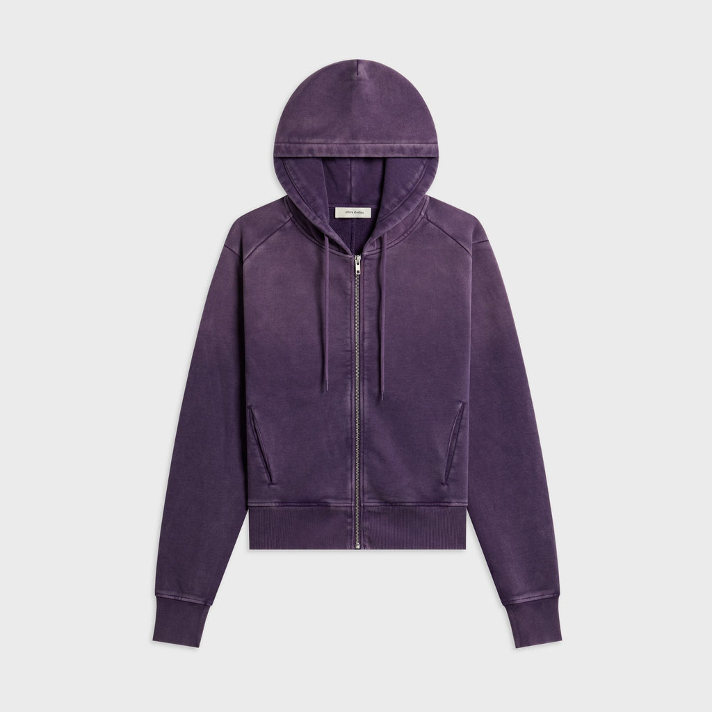 Entire Studios Slim Zip Up Hoodie - Plum