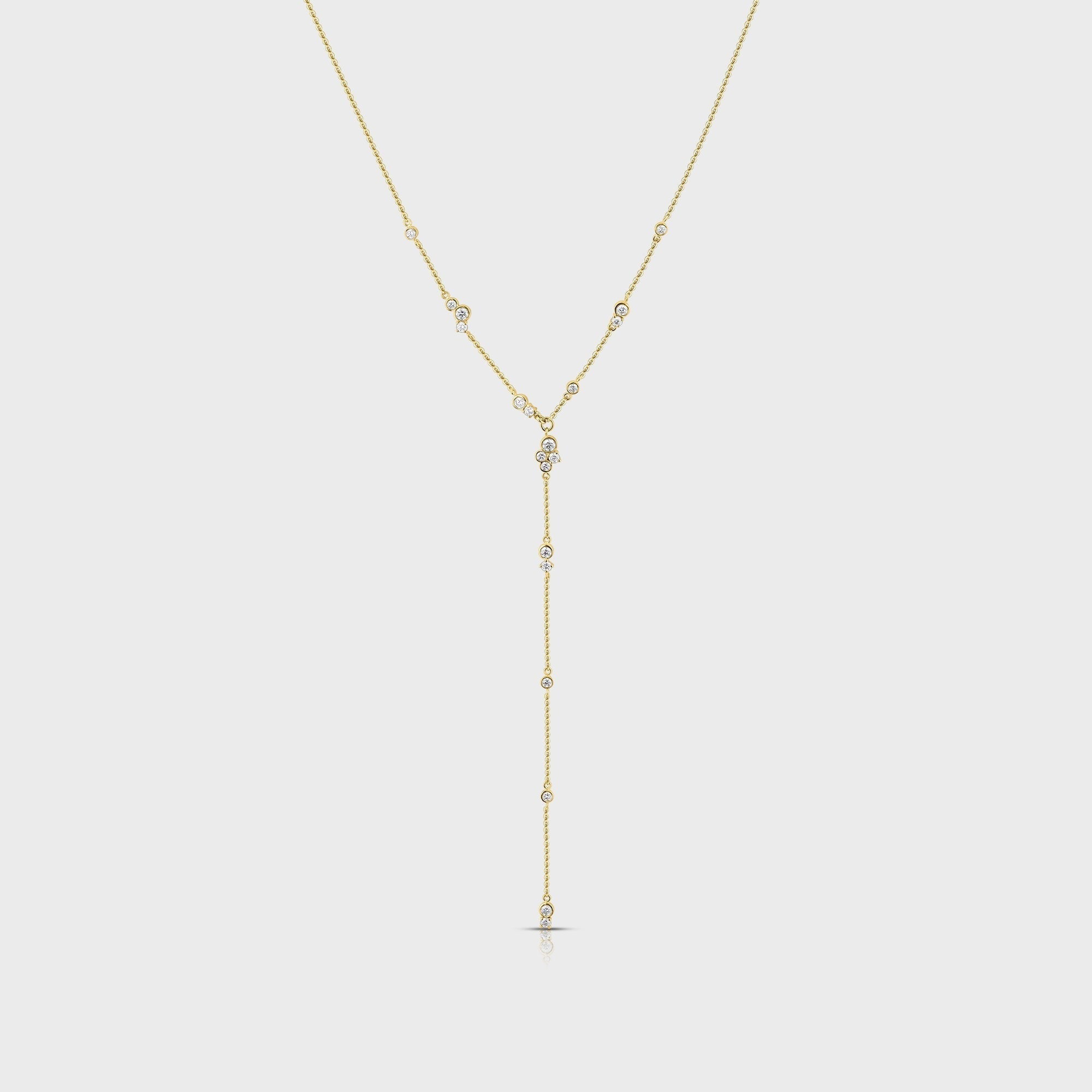Isa Grutman Bubbles Lariat Necklace - Yellow Gold