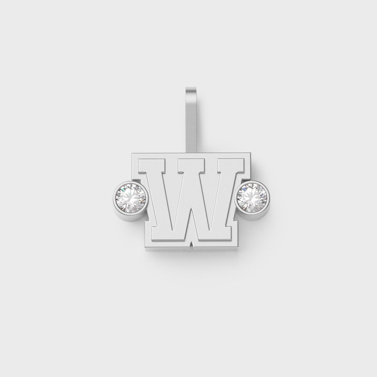 Greg Yuna Sÿlver Babÿ Umlaut Initial 'W' Pendant - Sterling Silver