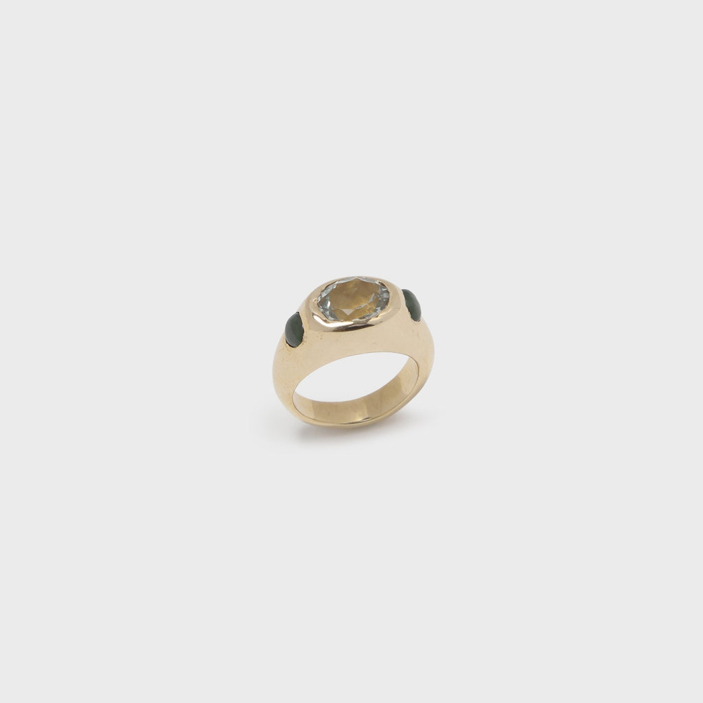 Faris Jelly Ring - Gold / Green Amethyst / Jade