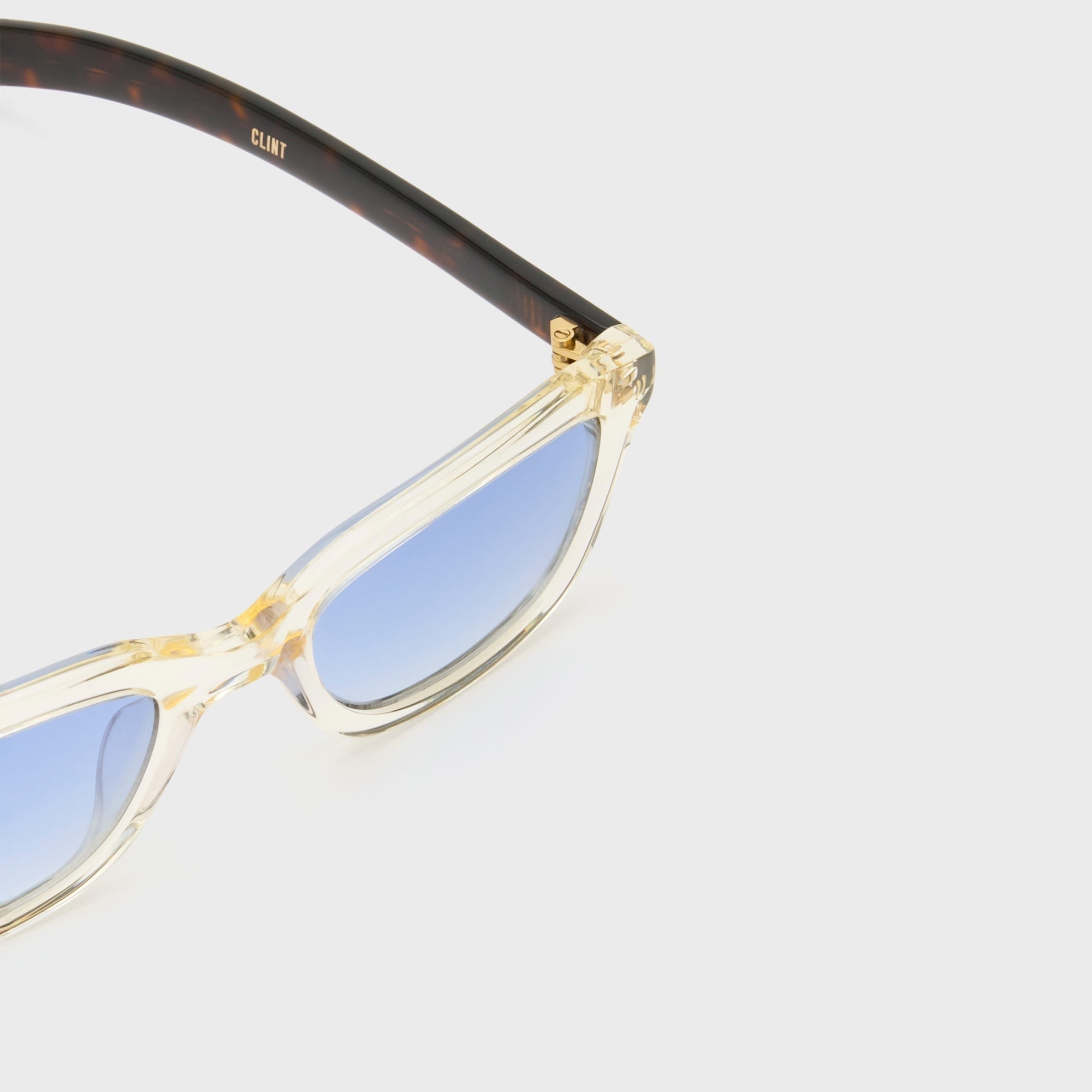 Flatlist Clint - Crystal Yellow / Dark Tortoise / Light Blue Lens