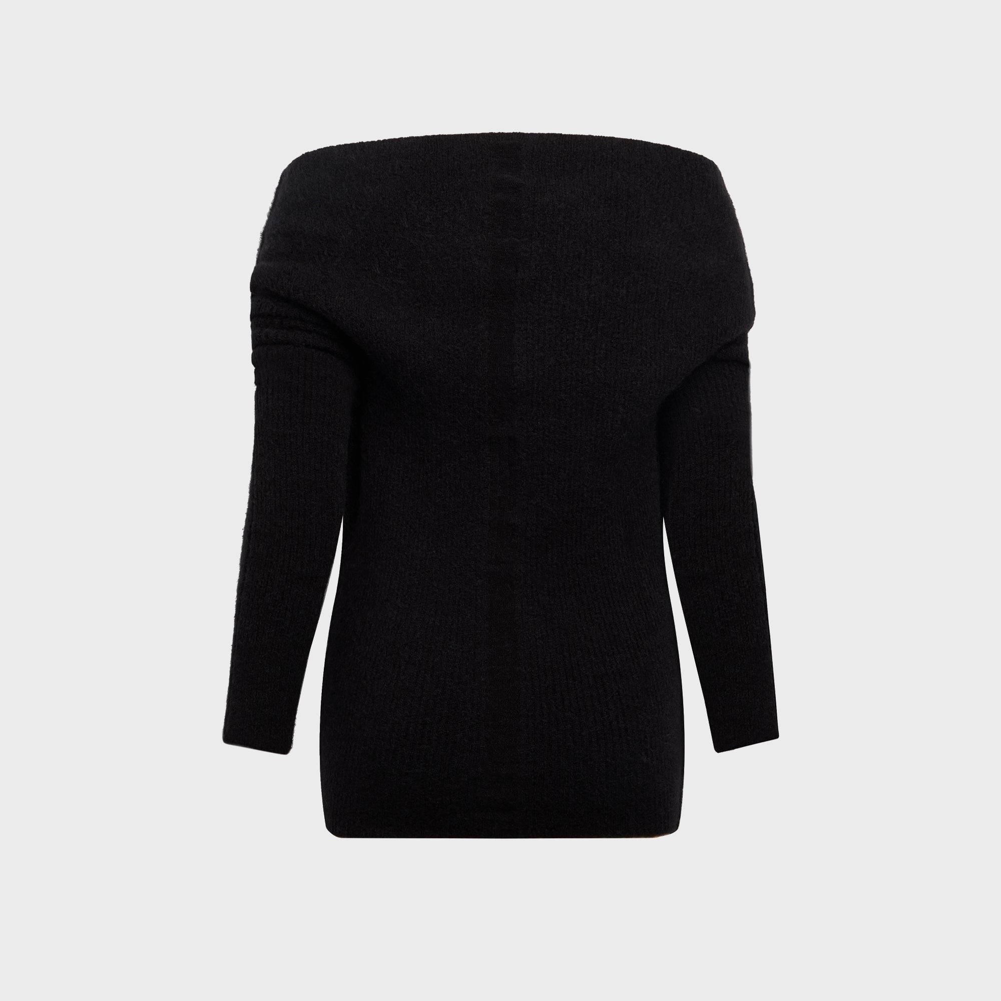 Rick Owens Long Sleeve Cowl Top - Black