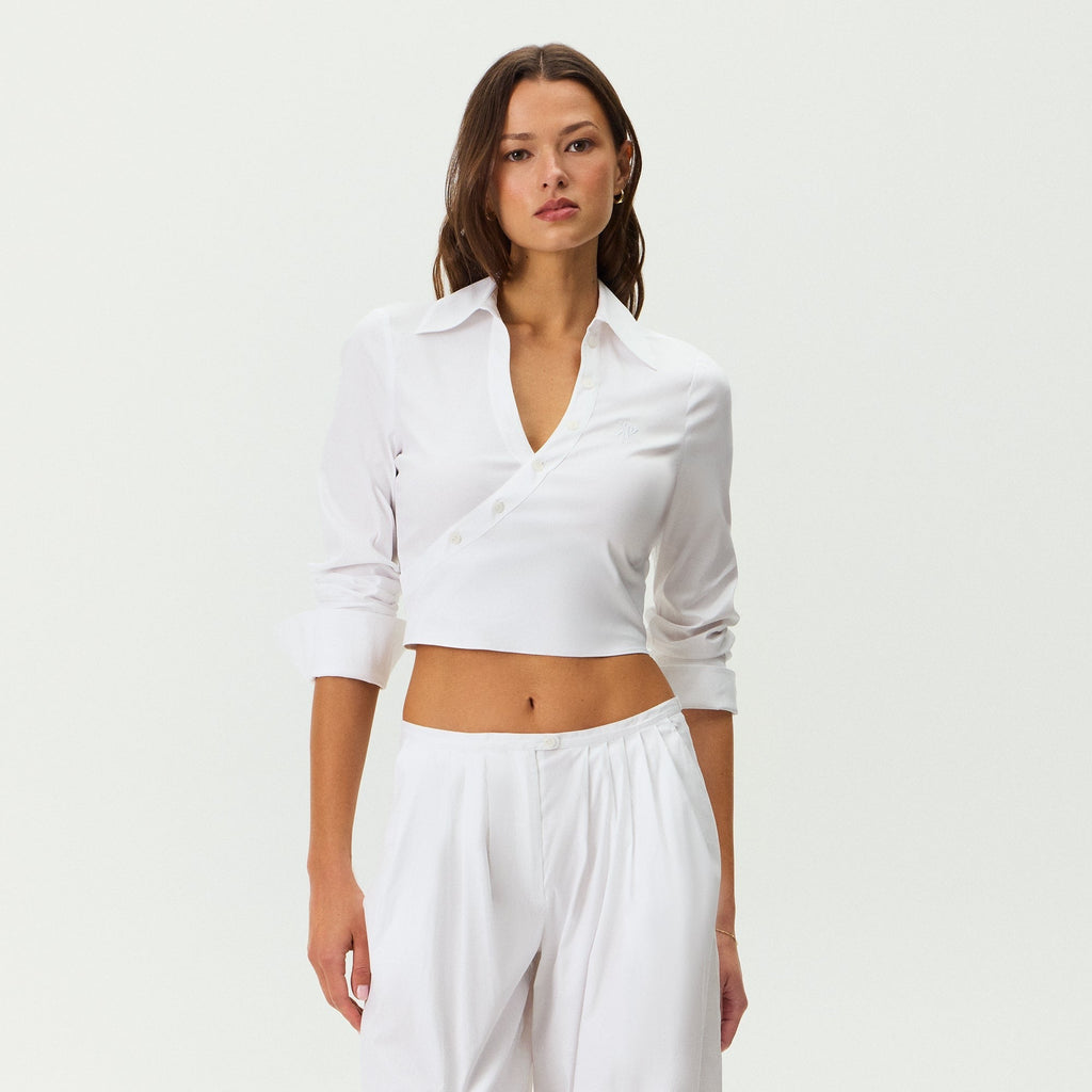Kith Women Kairi Poplin Wrap Shirt - White