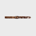 Black Suede Studio Frame Belt - Silver