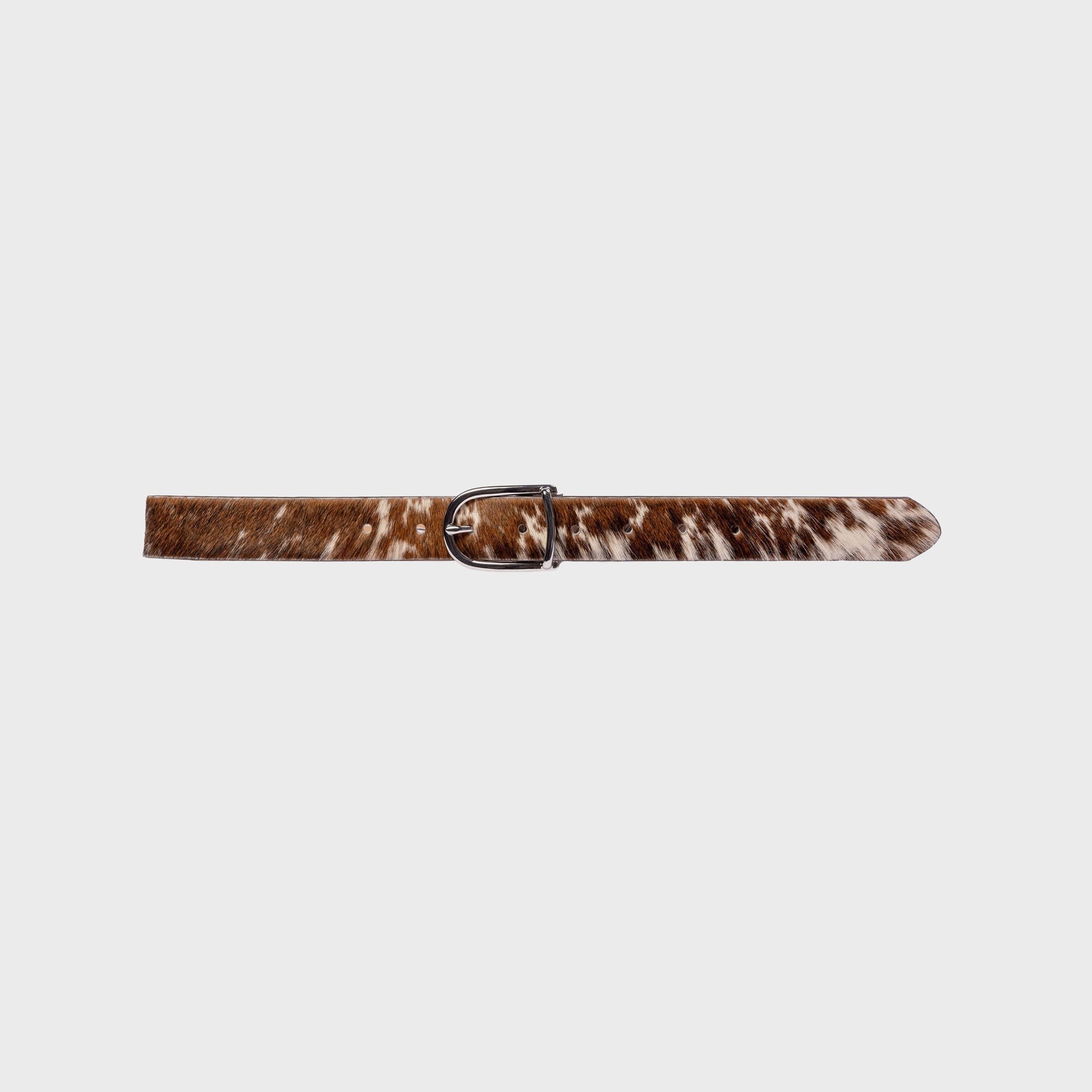 Black Suede Studio Frame Belt - Silver
