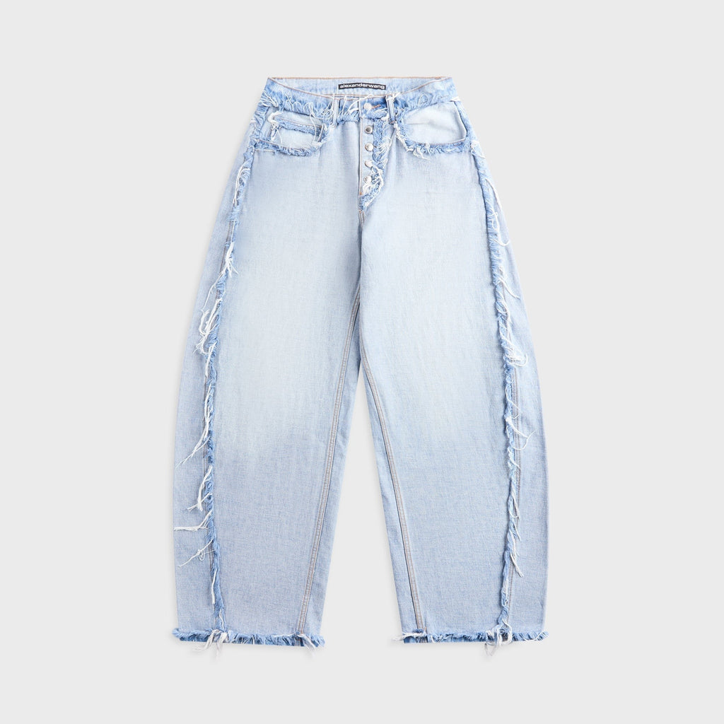 Alexander Wang Mid-rise Inverted Blow Up Jean With Embossed Logo - Inverted Bleach Blue