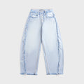 Alexander Wang Mid-rise Inverted Blow Up Jean With Embossed Logo - Inverted Bleach Blue