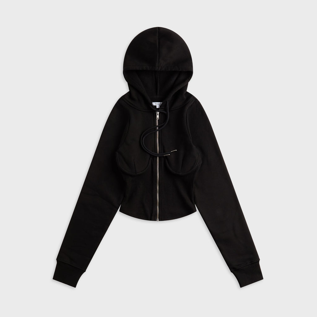 Miaou Sadie Corset Hoodie - Black
