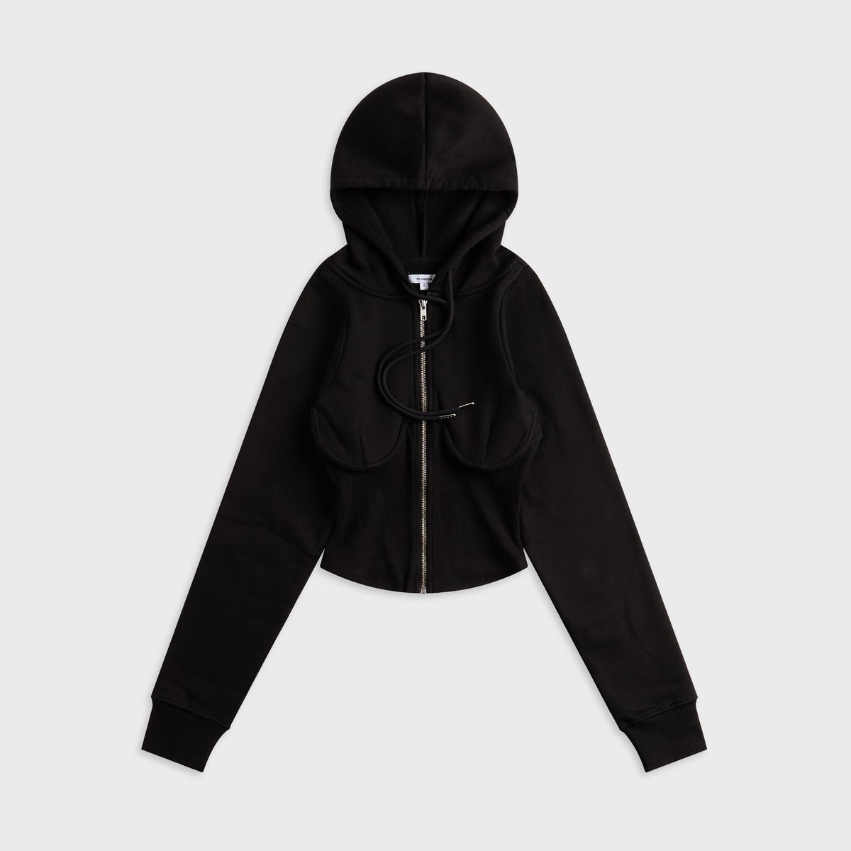 Miaou Sadie Corset Hoodie - Black