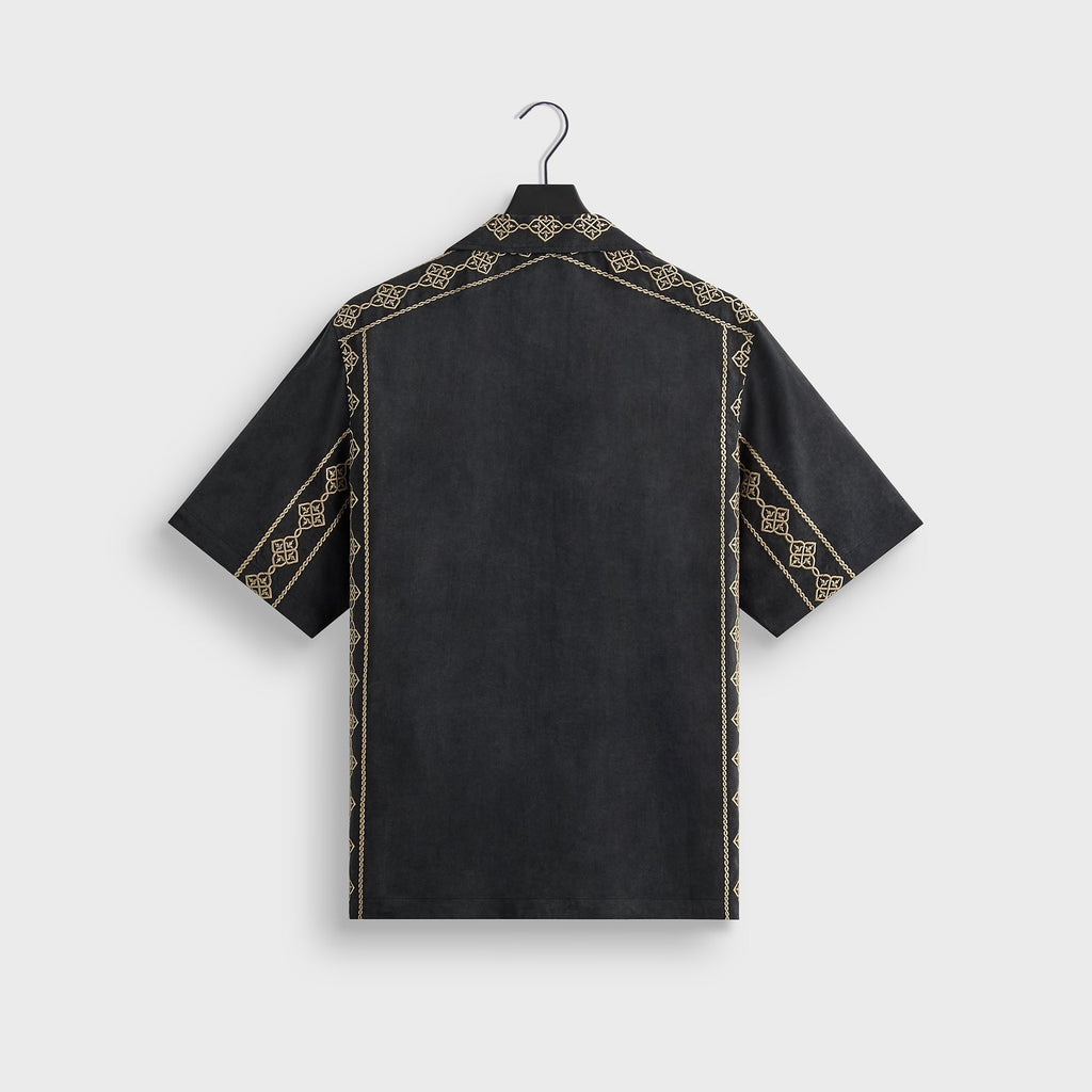 Kith Cupro Linen Thompson Camp Collar Shirt - Black