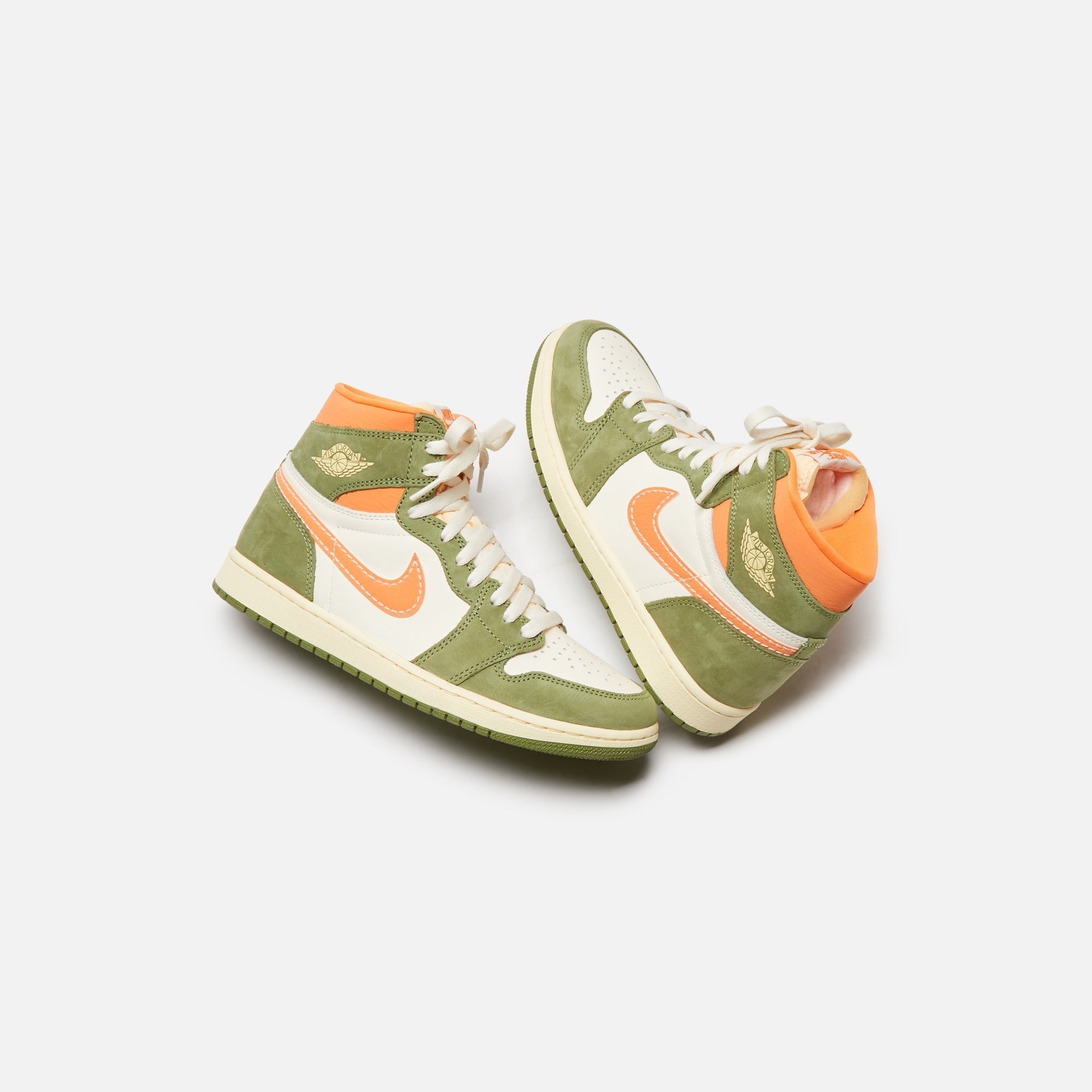Nike Air Jordan 1 Retro High OG Craft - Celadon / Sky J Light Olive / Bright Mandarin / Coconut Milk / Pale Ivory