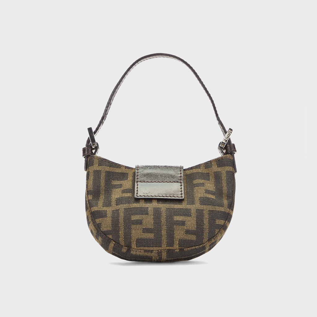 WGACA Fendi Zucca Croissant Mini Bag - Brown