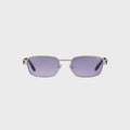 Vintage Frames Dime 24KT White Gold Sunglasses - Black
