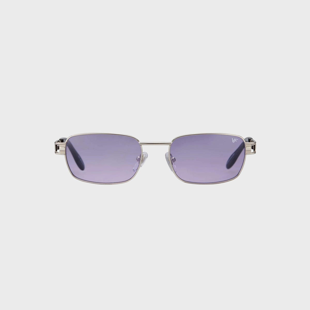 Vintage Frames Dime 24KT White Gold Sunglasses - Black