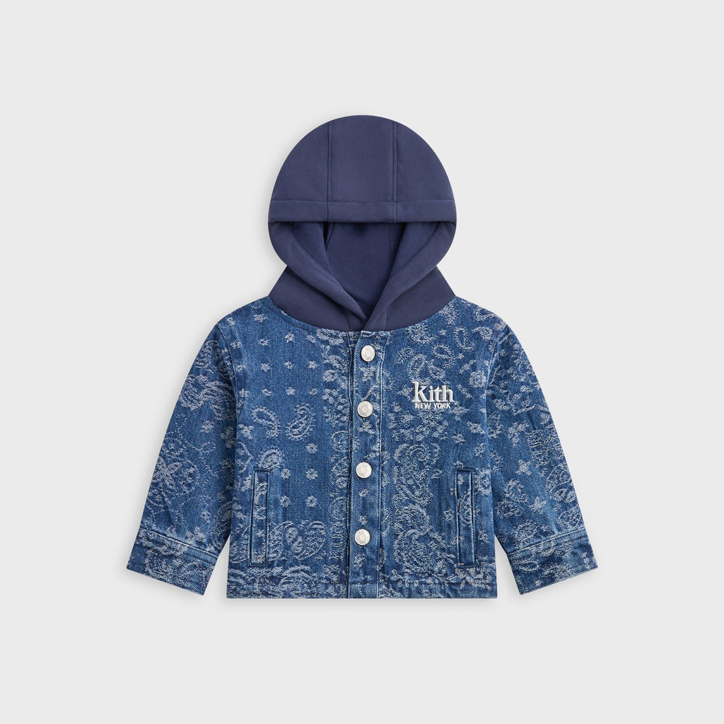 Kith Baby Paisley Hooded Ginza Shirt - Medium Indigo