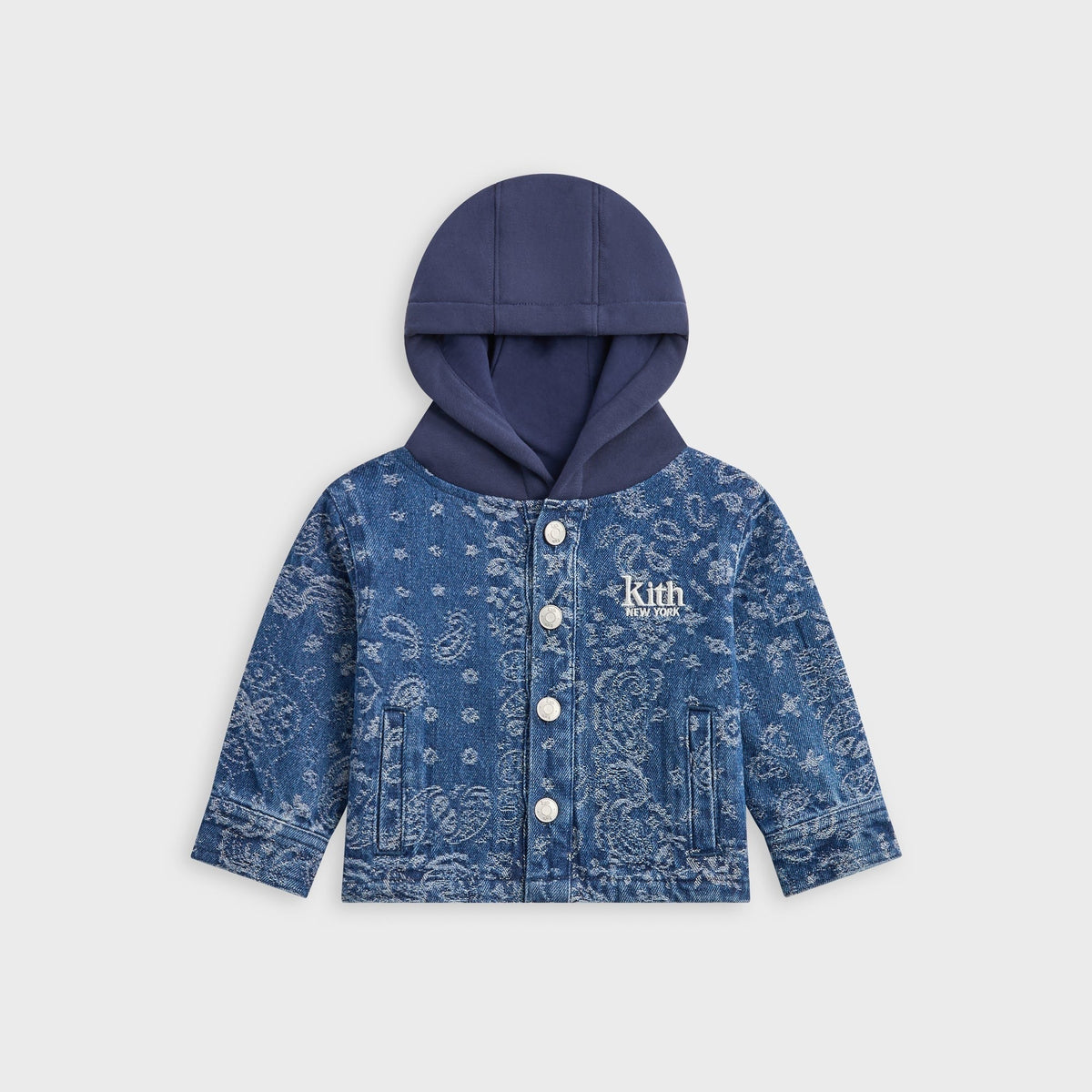 Kith Baby Paisley Hooded Ginza Shirt - Medium Indigo