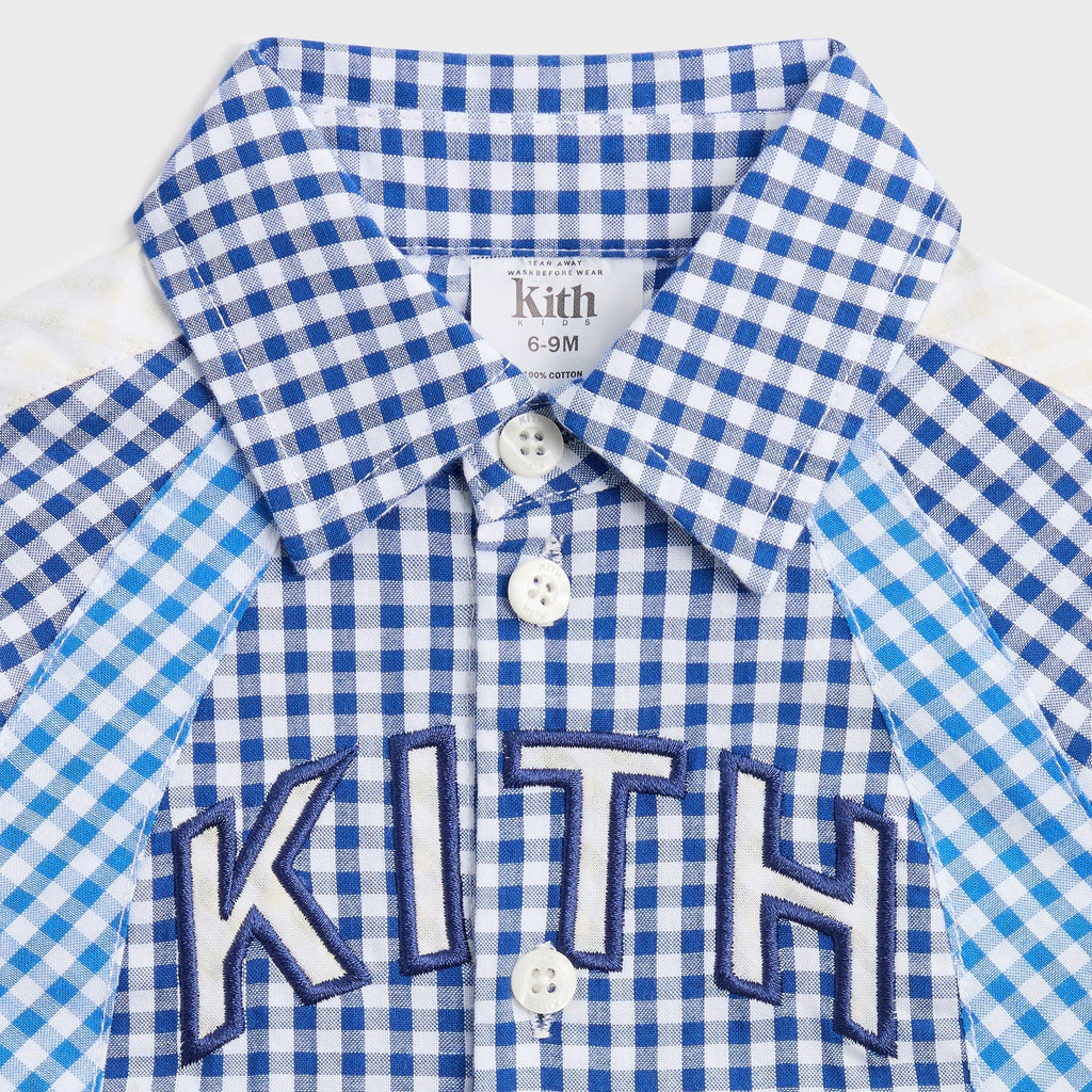 Kith Baby Color-Blocked Gingham Apollo Shirt - Layer