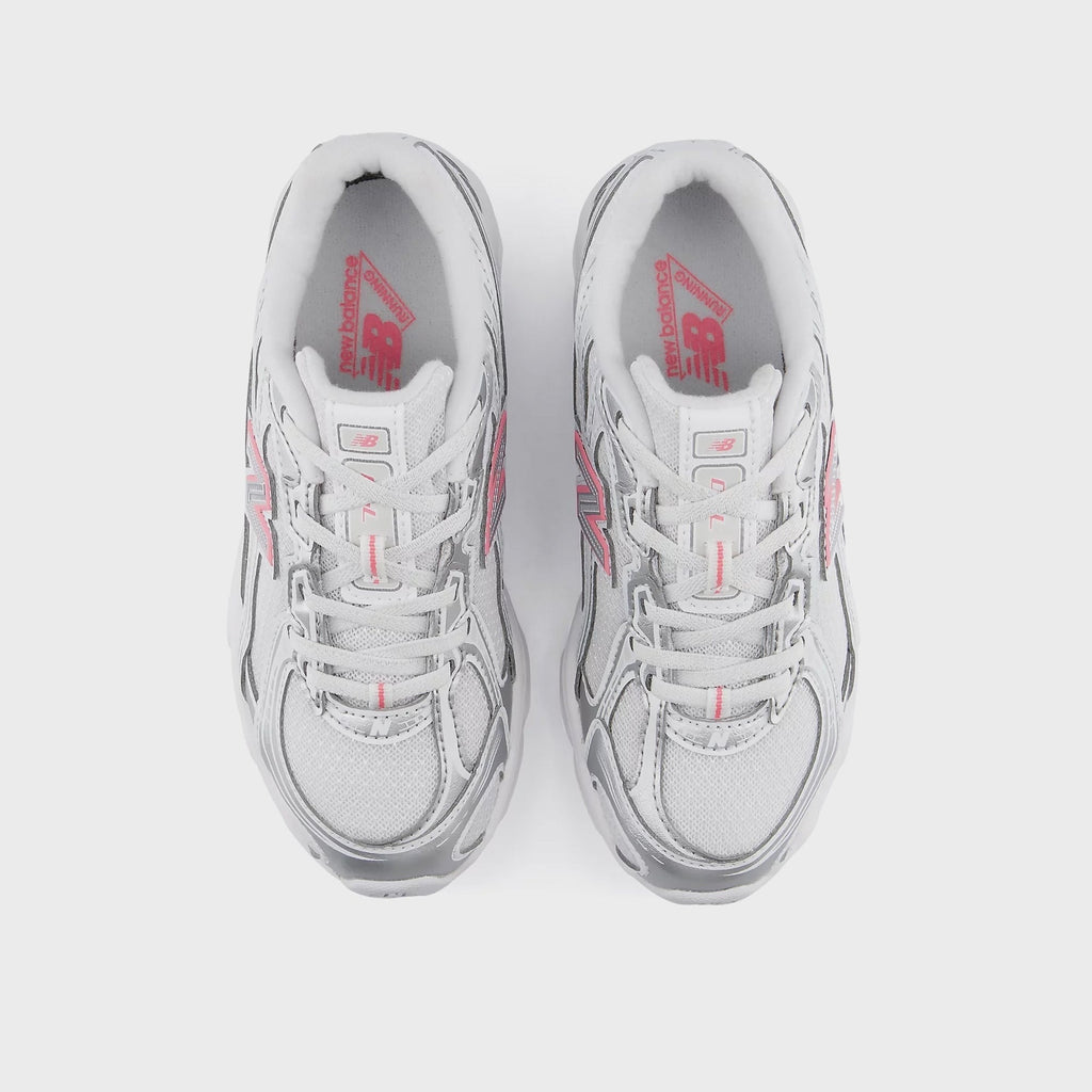 New Balance PS 740 Bungee Lace - Silver Metallic / Signal Pink