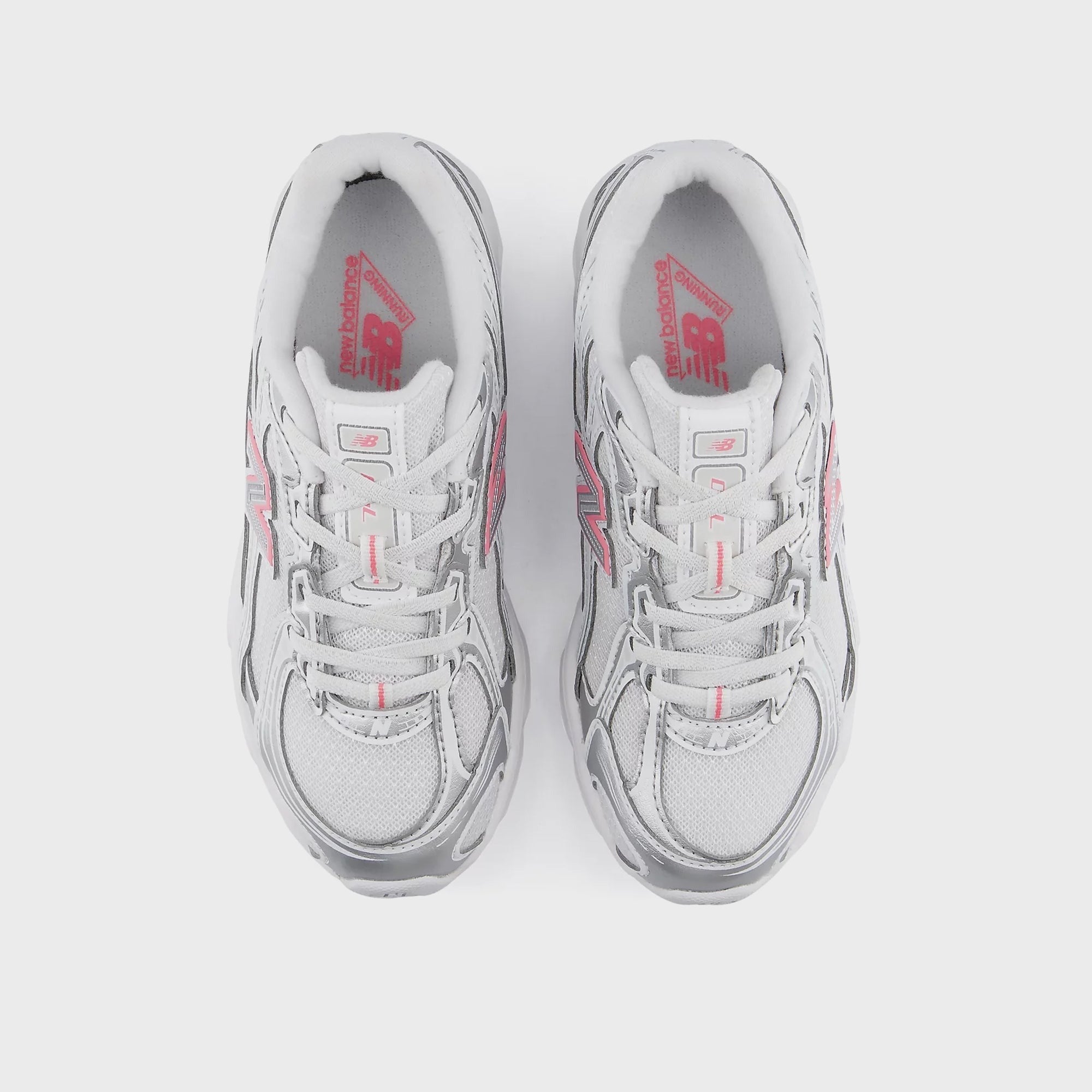 New Balance PS 740 Bungee Lace - Silver Metallic / Signal Pink
