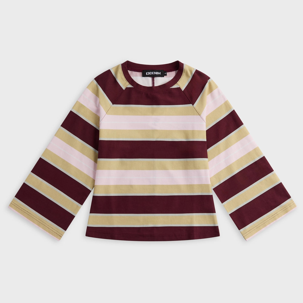EB Denim Kingsley Top - Burgundy / Soft Pink Stripe