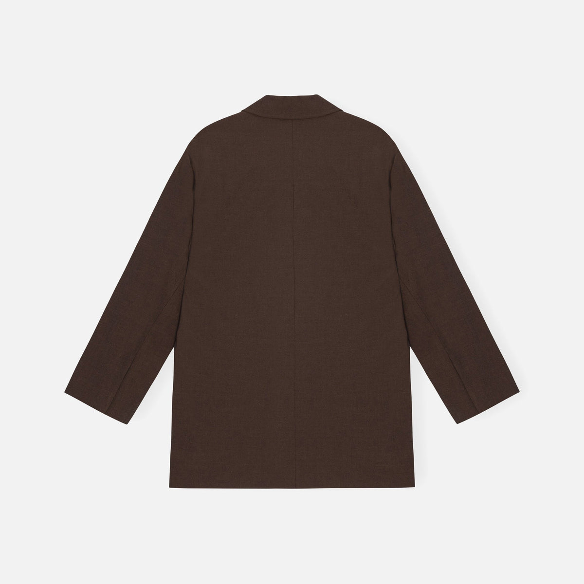 Ganni Drapey Melange Dropped Shoulder Boxy Blazer - Mole