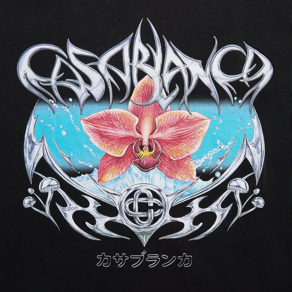 Casablanca Blades Printed Oversized Tee Jersey - Black
