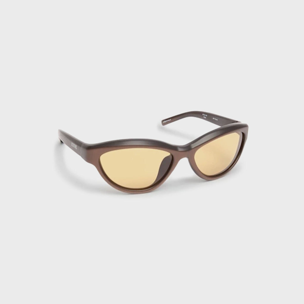 Jacquemus Curvo Sunglasses - Matt Metallic Brown