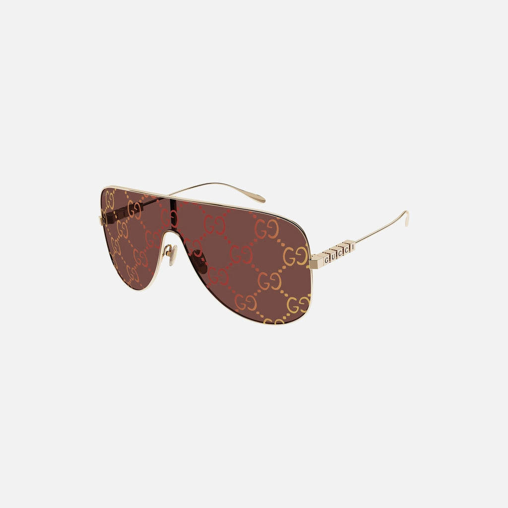 Gucci Metal Aviator Monogram Frames - Red