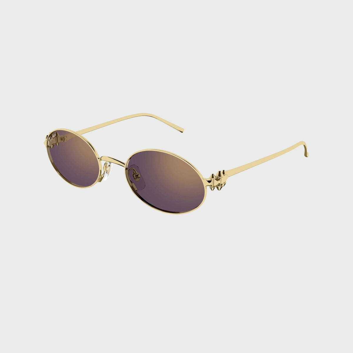 Cartier Clash CT0644S 002 Sunglasses - Gold / Violet