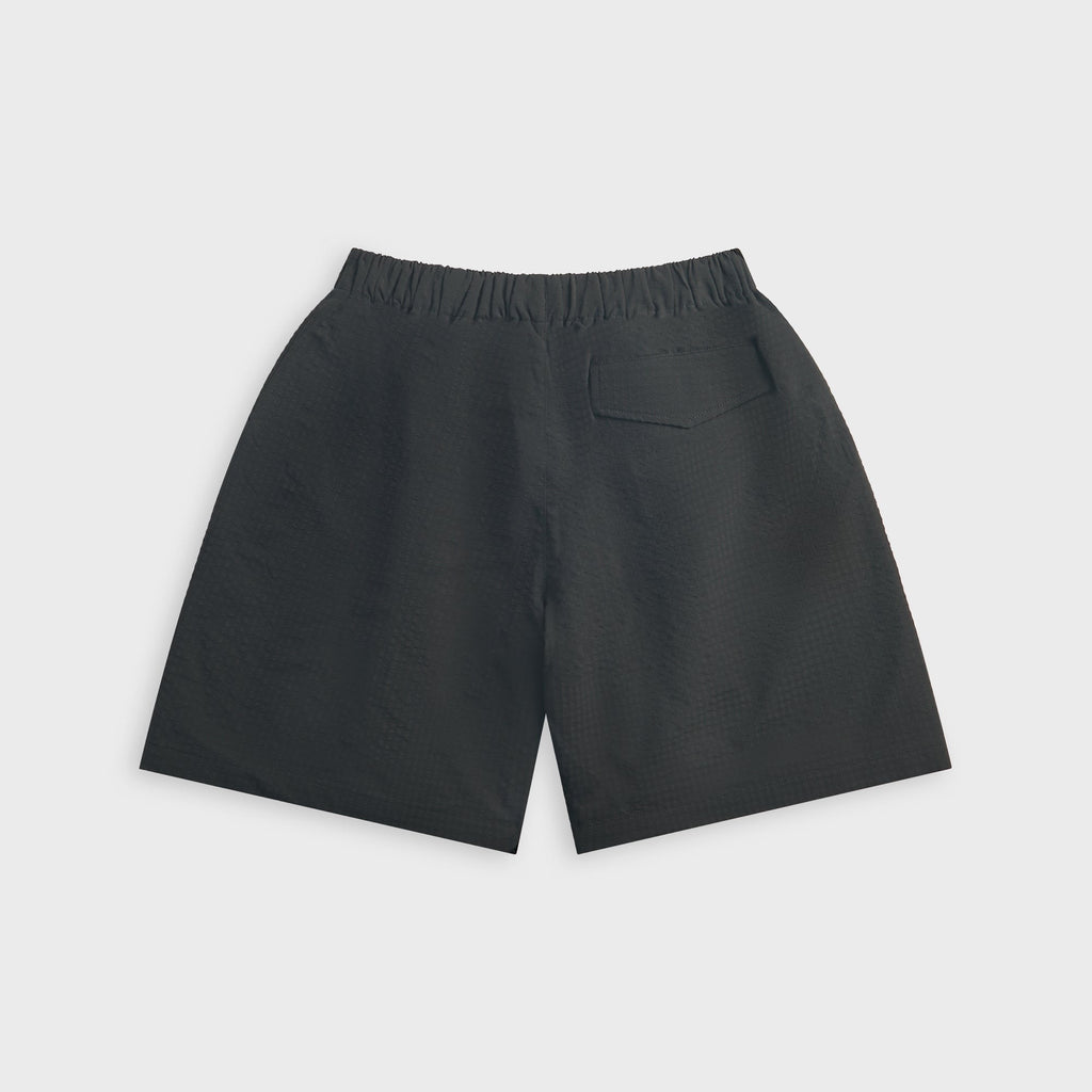 Metalwood Seersucker Spa Short - Black