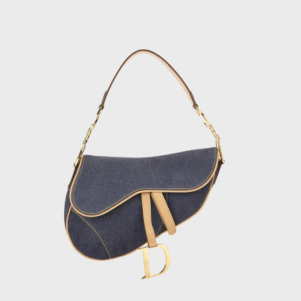 WGACA Dior Denim Saddle Bag - Navy