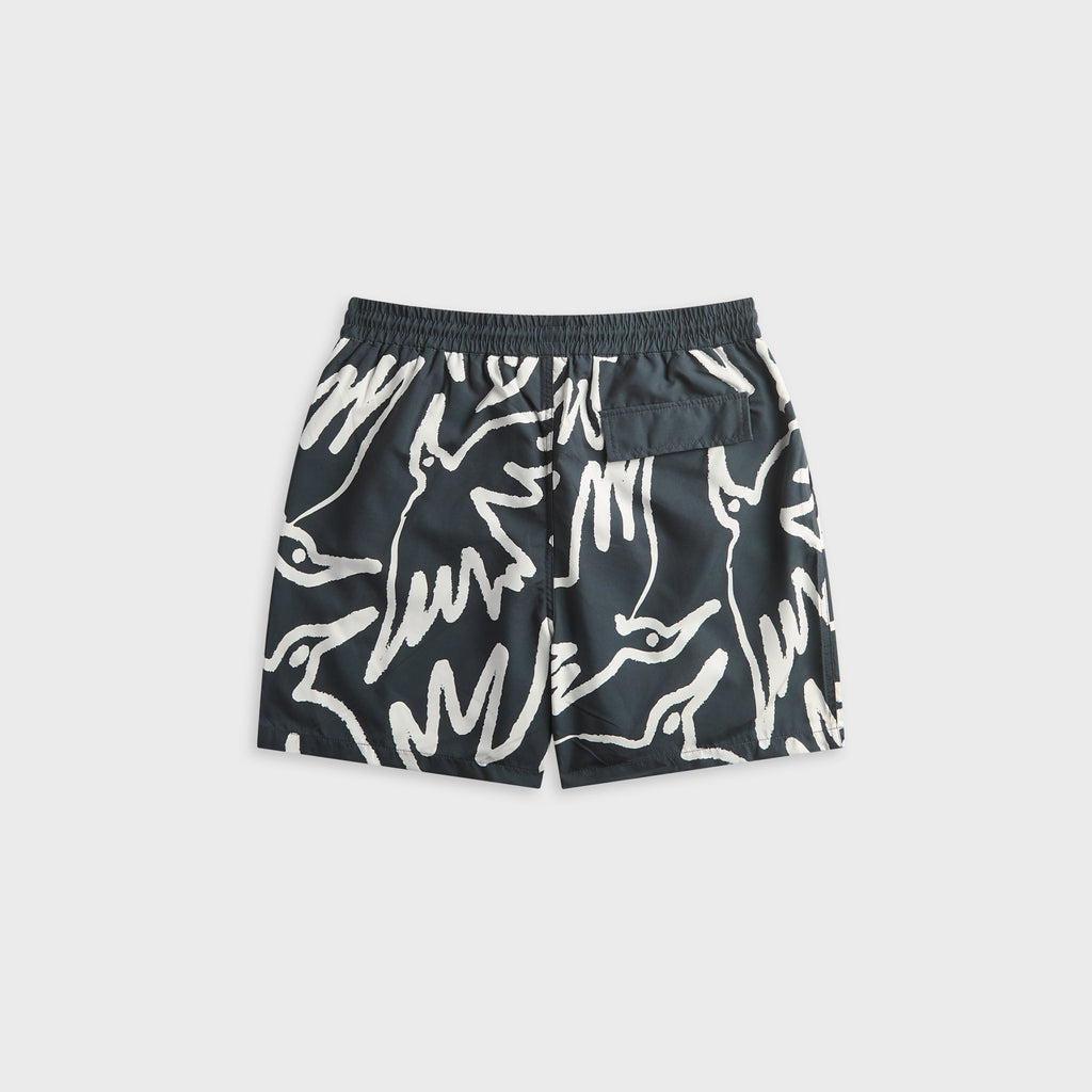 by Parra Birds Fly Free Swim Short - Black